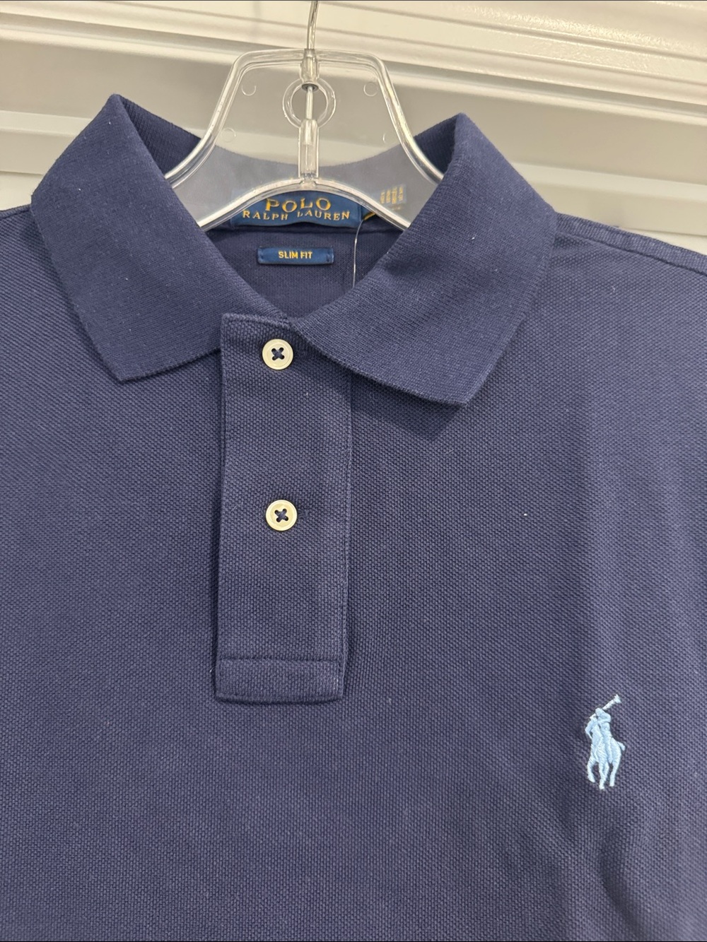 Polo by Ralph Lauren Navy Blue Polo with Light Blue Logo